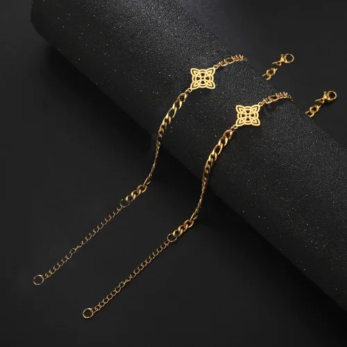 Vista 47 de Pulsera de nudo de bruja, nudo celta, símbolo de Wicca pagana, nudo mágico, pulsera de joyería de brujería, pulsera de acero inoxidable ajustable