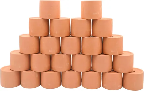 Vista 16 de Mini macetas de terracota – Macetas pequeñas de arcilla para suculentas, cactus, manualidades de bricolaje, jardín de hadas, proyectos escolares