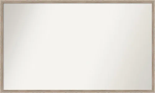 Vista 37 de Amanti Art Espejo de baño blanco para sobre el fregadero, 24 x 27 pulgadas, espejo de tocador rectangular con cuña de madera dura, marco de madera