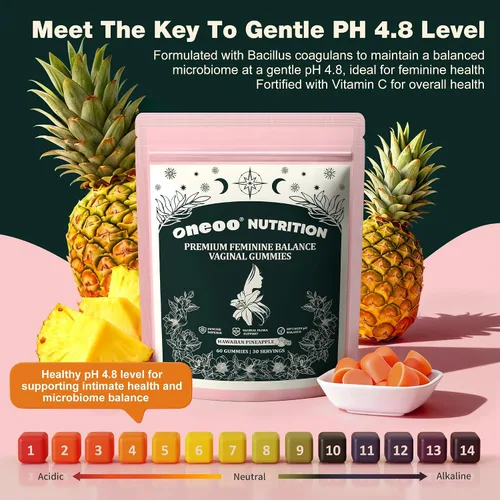 Vista 5 de Gomitas de equilibrio femenino, gomitas de equilibrio prémium para la salud del pH de las mujeres, gomita femenina para apoyo inmunológico