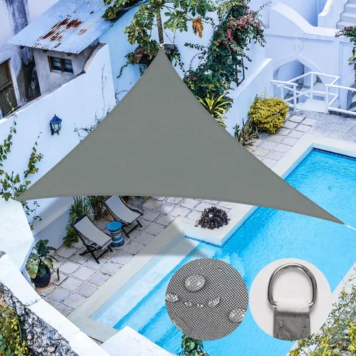 Vista 20 de RICHIE Toldo Vela de Sombra Solar Mejorado de 8'x10' Rectangular, Resistente al Agua y Bloqueo UV para Patio Exterior Césped Playa Jardín Cochera