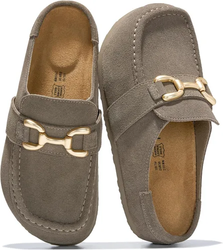 Vista 11 de Project Cloud Zuecos tipo mocasín de cuero 100% genuino para mujer Negro - Carline