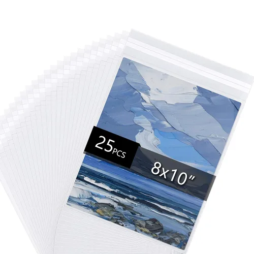 Vista 19 de Falling in Art Bolsas de plástico transparentes con sello de cristal sin ácido de 1.496 mil (un solo lado) para impresiones de arte de 5x7, fotos, 5