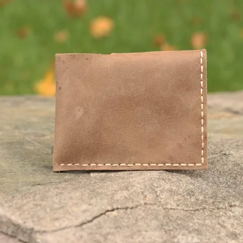 Vista 5 de New Type Simple Structure Large Capacity Handmade Card Case can Hold Banknotes Credit Cards Certificates and Card Bags