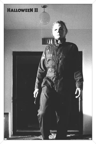Vista 12 de Trends International Halloween II - Póster de pared de Michael Hallway, 14.72 x 22.37 pulgadas, versión enmarcada de madera de granero