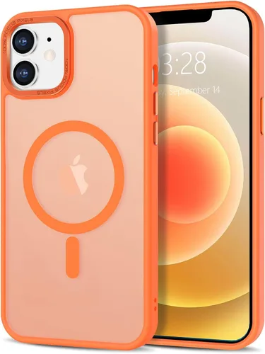 Vista 158 de Anuck - Funda magnética para iPhone 11 compatible con MagSafe, carcasa trasera mate translúcida dura, borde de TPU, delgada, resistente a impactos