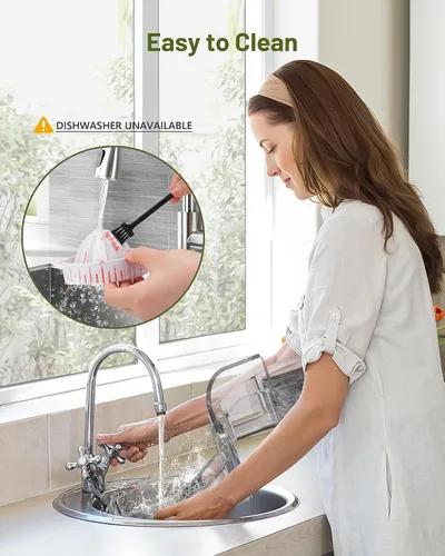 Vista 13 de KEENSTAR Exprimidor eléctrico de cítricos, exprimidor de naranja de doble cabeza, exprimidor portátil con cepillo de limpieza para limón, pomelo