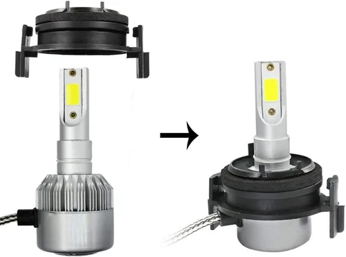 Vista 6 de H7 - Adaptador de retención de bombilla LED para faros delanteros BMW serie 3 E46, paquete de 2