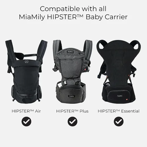 Vista 5 de MiaMily Funda universal para portabebés, impermeable y resistente al viento con capucha, se adapta a todos los portabebés, protección contra