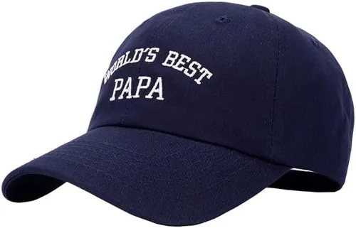 Vista 2 de Los mejores sombreros para papá del mundo, regalo para papá y abuelo (azul marino), Azul