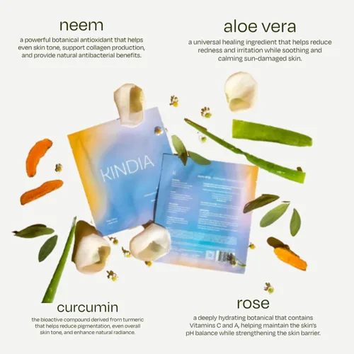 Vista 5 de KINDIA Mascarilla hidratante con niacinamida, mascarillas faciales para mujeres, cuidado de la piel, mascarillas faciales hidratantes aura goteo - 1