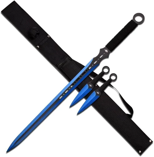 Vista 4 de Snake Eye - Espada táctica de espiga completa Katana/espada ninja/machete/cuchillo de lanzamiento, 27 pulgadas.