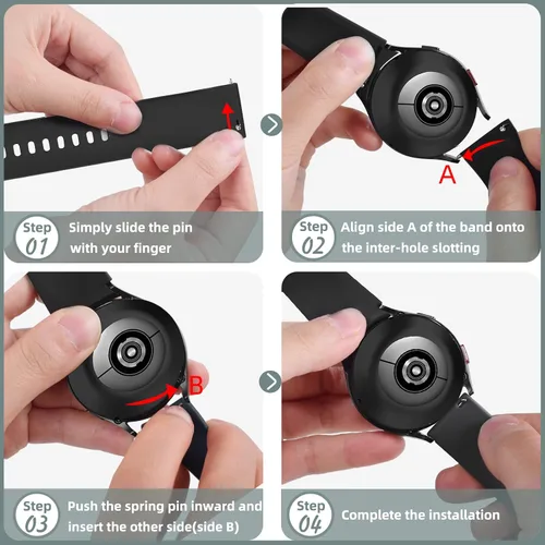Vista 4 de Correa de goma de repuesto para reloj Swatch Omega Moonwatch, compatible con SpeedmasterRolexSeikoSamsung Galaxy Watch