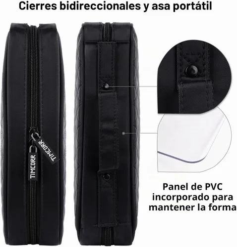 Vista 2 de Organizador de caja de plástico negro para CD y DVD con panel de PVC para almacenamiento portátil y viajes Capacidad 160 Negro
