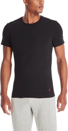 Vista 2 de Polo Ralph Lauren Camisetas Interiores de Cuello Redondo de Algodón Ajustadas para Hombre, Paquete de 3
