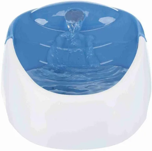 Vista 5 de Trixie Duo Stream - Dispensador automático de agua, 1 litro, color blanco y azul