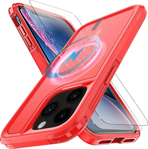Vista 11 de Funda para iPhone 13 Pro Max y iPhone 14 Pro Max, [compatible con MagSafe] [prueba anticaídas de 10 pies] [2 protectores de pantalla de TPE]