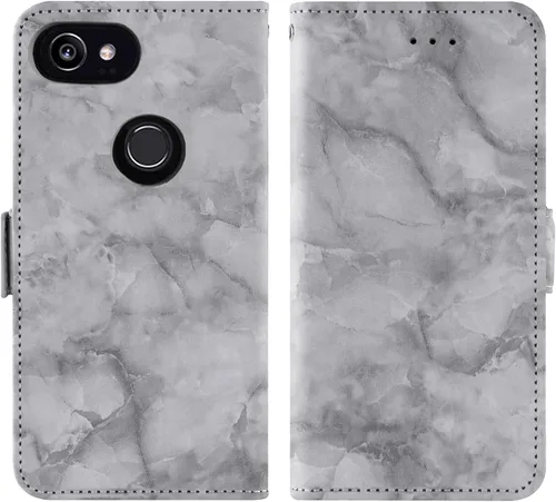 Vista 5 de Asuwish Funda compatible con Google Pixel 2 XL y protector de pantalla de vidrio templado, accesorios para celulares, ranura para tarjetero, función