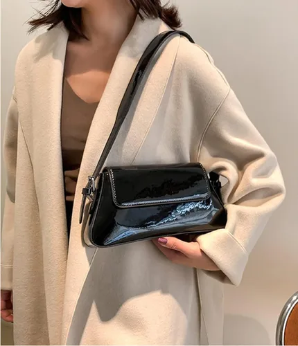 Vista 3 de Bolso de noche para mujer, bolso de mano Y2k, plateado brillante, bolso de mano, bolso de fiesta, lindo bolso metálico