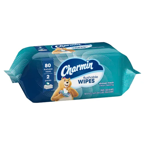 Vista 4 de Charmin Recambio de toallitas desechables, paquete doble, 160 unidades (paquete de 2)
