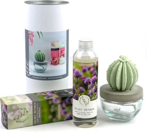 Vista 14 de Barril Cactus Cerámica Difusor de Fragancia Combo 6.8 fl oz Hermoso