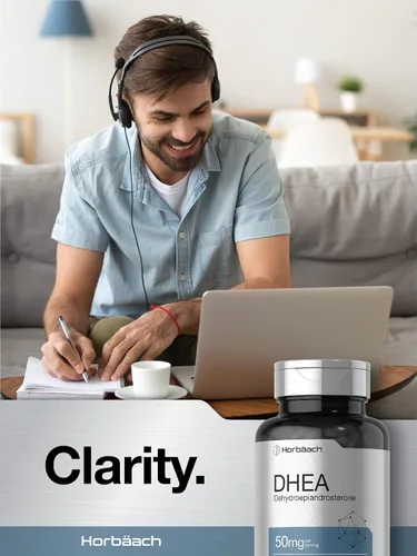 Vista 6 de Horbäach DHEA 50mg 150 tabletas Suplemento sin OMG, sin gluten