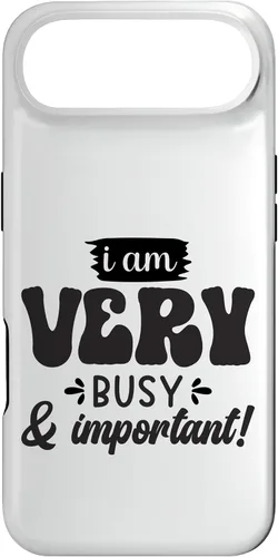 Vista 27 de Very Busy & Important Retro Groovy Text Design Case for iPhone 17