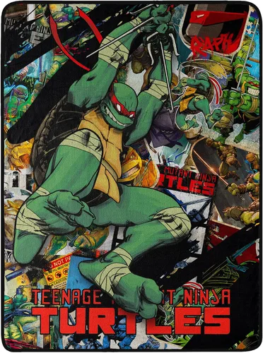 Vista 16 de Northwest Manta Micro Raschel Teenage Mutant Ninja Turtles, 46 x 60 pulgadas, Cowabunga Dudes