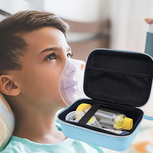 Vista 5 de Leayjeen Funda de viaje portátil - Estuche protector de carcasa dura para inhalador de asma