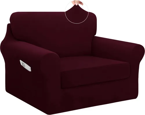 Vista 15 de Easy-Going - Funda elástica para sofá (7 piezas), tamaño XL, color negro Juego de funda de sofá lavable para 3 cojines de respaldo y asiento