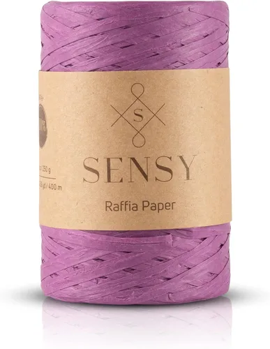 Vista 22 de Sensy Premium - Papel de rafia (438 yardas), cinta de papel (azul)
