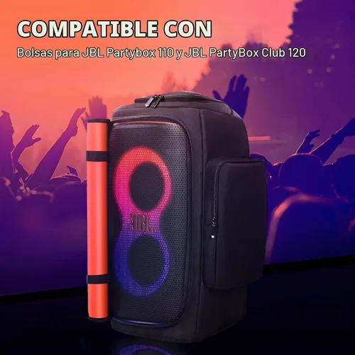 Vista 2 de Funda para altavoz compatible con JBL PartyBox 120/PartyBox 110