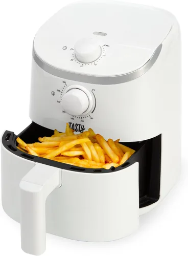 Vista 8 de Tasty Freidora de aire personal, comidas más saludables en minutos, control de temperatura ajustable de hasta 400 °F, diseño fácil de usar, cesta