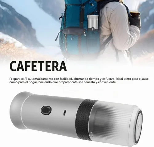 Vista 2 de Bewinner Cafetera de café espresso portátil para viajes, cafeteras eléctricas de 12 V para camping, cafetera automática para autocaravana