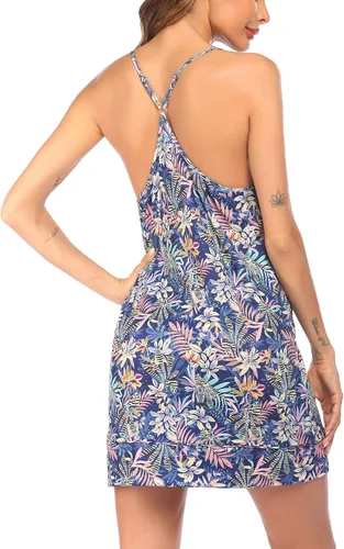 Vista 4 de Ekouaer - Camisón sin mangas para mujer con cuello en V