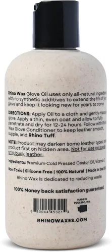 Vista 7 de Rhino Wax - Limpiador de guantes de béisbol (8 onzas) - Limpiador natural para guantes que elimina suave y eficazmente la suciedad y la suciedad
