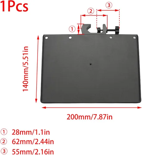 Vista 2 de Lilaly Bandeja de soporte de micrófono de 7.9 x 5.5 pulgadas, estante de abrazadera, soporte de bandeja, soporte para micrófono, estante