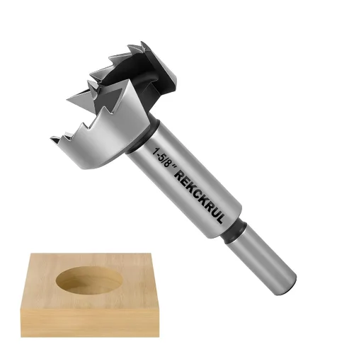 Vista 30 de Broca Forstner de 3 pulgadas, broca Forstner de 3 pulgadas para carpintería, cortador de bisagra para madera dura, madera contrachapada, plástico