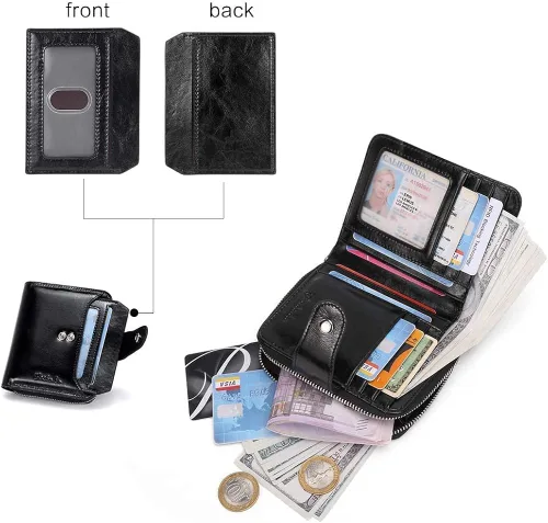 Vista 7 de BOSTANTEN Bolsos de cuero para mujeres ocultos llevar señoras grandes diseñador Hobo bolsas paquete con mujeres cartera de cuero RFID bloqueo