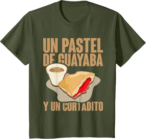 Vista 27 de Funny Cuban Coffee Guayaba Guava Breakfast T Shirt T-Shirt Asphalt Grey