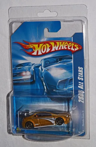 Vista 2 de Hot Wheels 2008 047 All Stars Honda Civic SI Gold 2008 47 Escala 1:64