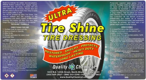 Vista 4 de Quality Chemical Ultra Tire Shine - Apósito para neumáticos a base de disolvente/1 galón (128 onzas)