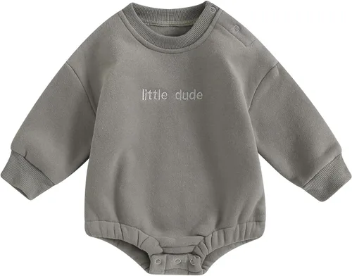 Vista 24 de VISGOGO Mameluco de gran tamaño para bebé recién nacido, ropa neutra Beige-aunties Bestie