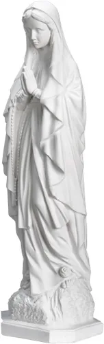 Vista 2 de THE FAITH GIFT SHOP Estatua Blanca Nuestra Señora de Lourdes (24")