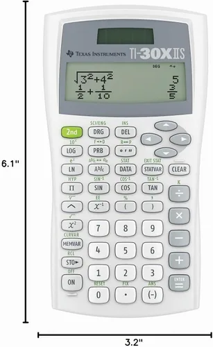 Vista 11 de Calculadora científica Texas Instruments TI-30 X IIS 2-Linea, Blanco