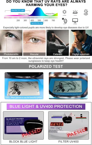 Vista 3 de MARE AZZURO Gafas de sol polarizadas de gran tamaño para mujeres y hombres, para conducir, pesca, deportes, protección UV400, para fiesta, playa, sol