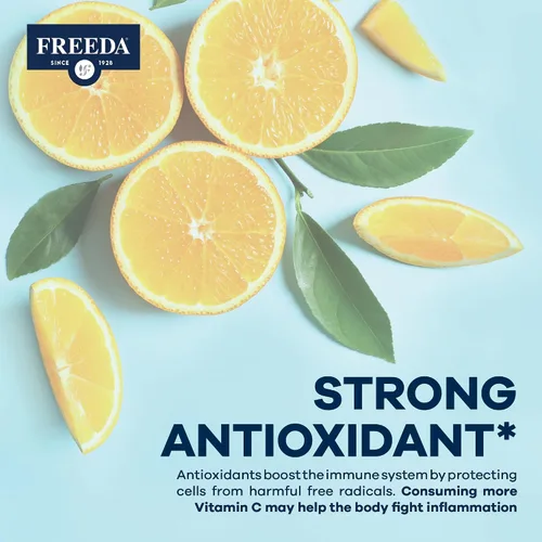 Vista 6 de FREEDA Vitamina C en polvo tamponada, suave para el estómago, vitamina C, no ácida, vegana, kosher, sin azúcar, para apoyo inmunológico y bienestar