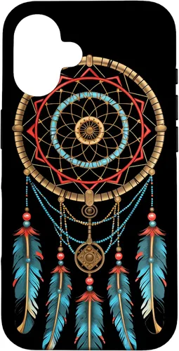 Vista 32 de Dreamcatcher Native American Indian Feathers Tribal Boho Case for iPhone 17