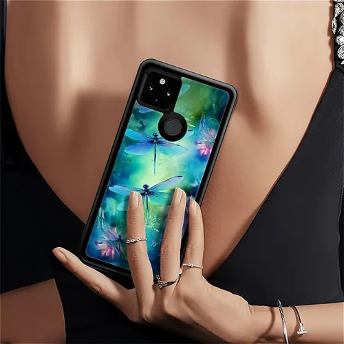 Vista 146 de Compatible con Google Pixel 4A 5G Mobile Case Creative Acrylic Panel trasero Silicona Protección Grip especialmente diseñado para Google Pixel 4A 5G