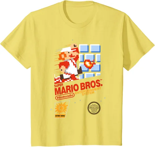 Vista 3 de Super Mario Dashin - Camiseta gráfica de acción, ajuste clásico, cuello redondo, color negro